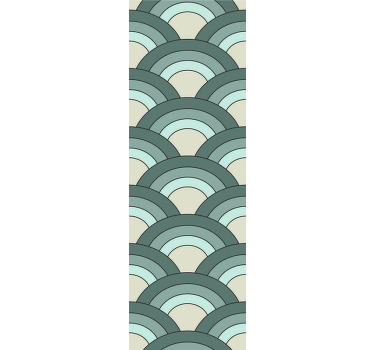 Rollo fenster vintage mit blauen schuppenmustern - TenStickers