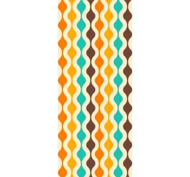 Rollo fenster vintage mit geschwungenen retro-wellen - TenStickers