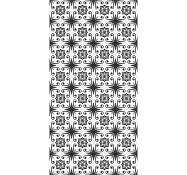 Rollo fenster vintage mit schwarzer fliese - TenStickers