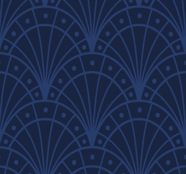 Rollo fenster vintage in marineblau art déco - TenStickers