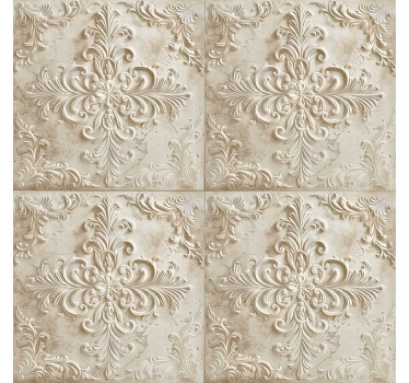 Rollo fenster vintage beige fliesen - TenStickers