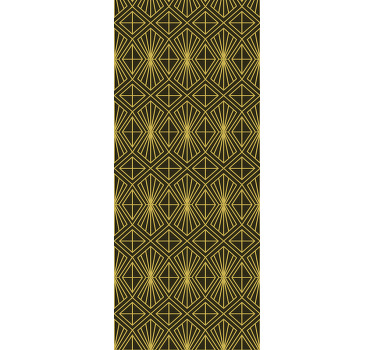 Rollo fenster vintage geometrisches art deco muster gold - TenStickers