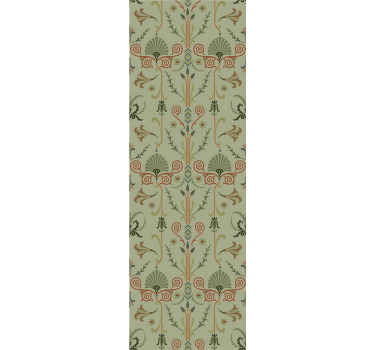Rollo fenster vintage mit grünem blumenmuster - TenStickers