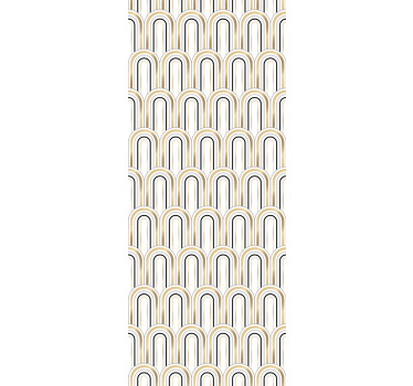 Rollo fenster vintage mit geometrischen art deco figuren - TenStickers