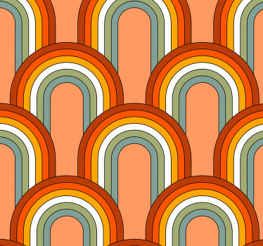 Rollo fenster vintage 70er regenbogenmuster - TenStickers