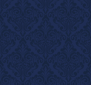 Rollo fenster vintage in marineblau damast - TenStickers