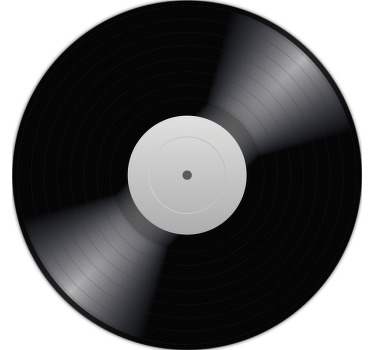 Black blind vinyl record rug - TenStickers