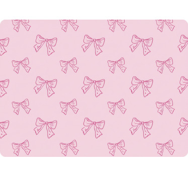 Toile fenêtre rose motif de nœuds roses - TenStickers