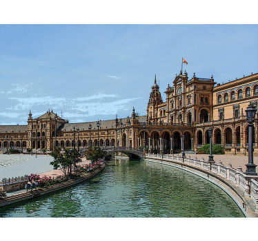 Living room roller blind plaza españa in seville - TenStickers