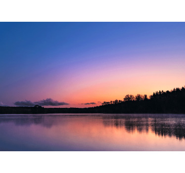 Tenda a rullo soggiorno tramonto lago mazury - TenStickers