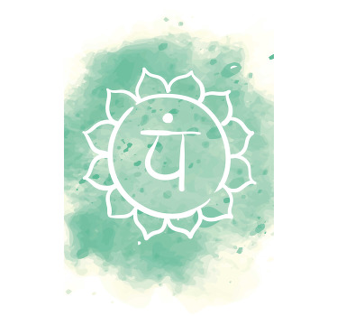 Living room blind with beautiful heart chakra symbol - TenStickers