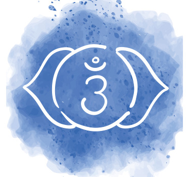 Living room blind with third eye chakra design - TenStickers