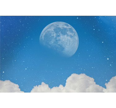 Living room blind little moon view - TenStickers