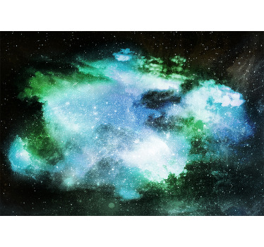 Living room blind very amazing cosmic rain design - TenStickers