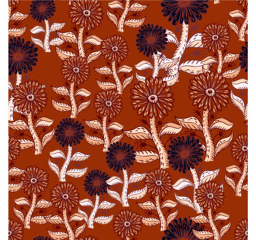 Living room blind with african style sunflower design - TenStickers