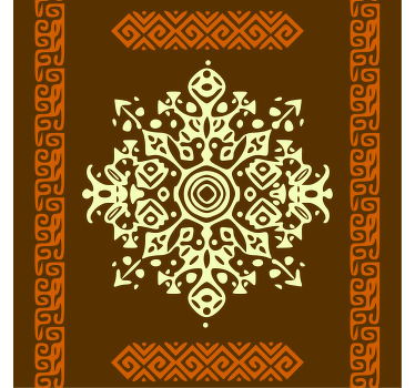 Living room blind in african style abstract pattern - TenStickers