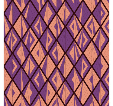 Living room blind in african style purple diamond pattern - TenStickers