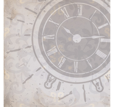 Living room blind white shabby chic clock with words - TenStickers