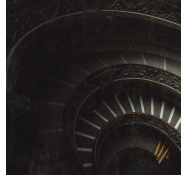 Living room blind dark stairways artwork - TenStickers