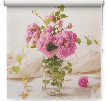 Living room blind with fading roses design - TenStickers