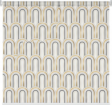 Living room blind with art deco geometric design - TenStickers