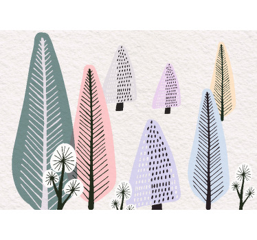 Living room roller blind woodland waltz - TenStickers