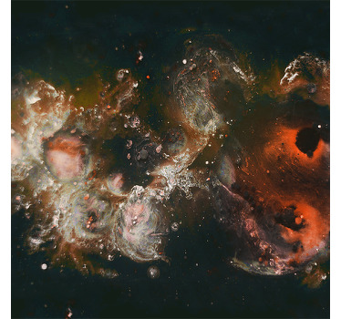Living room roller blind beautiful view galaxy - TenStickers