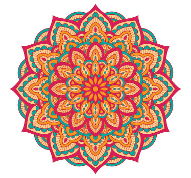 Toile fenêtre chambre mandalas colorés - TenStickers