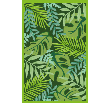 Toile fenêtre chambre feuilles de jungle - TenStickers