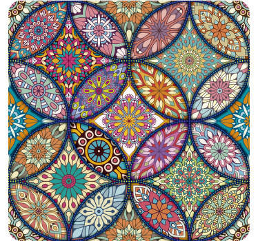 Estor enrollable habitación patrón mandala colorido - TenVinilo