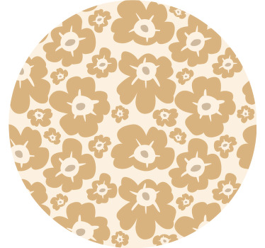 Toile fenêtre chambre coquelicots beiges - TenStickers