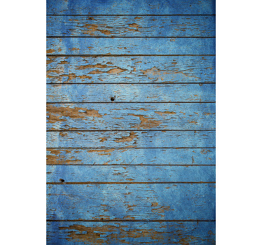 Toile fenêtre chambre motif bois bleu - TenStickers