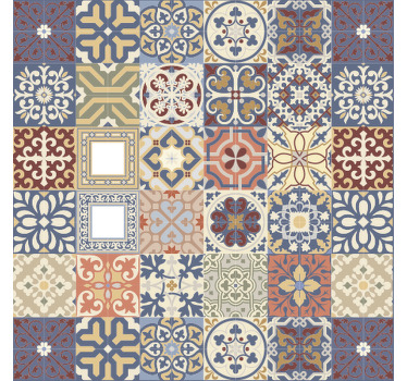 Toile fenêtre chambre motif portugais simple - TenStickers