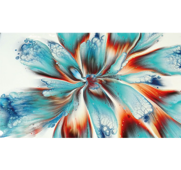 Toile fenêtre chambre fleurs colorées modernes - TenStickers