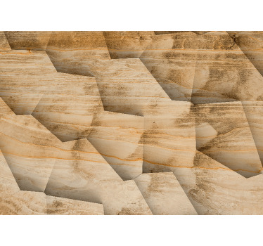 Beige roller blind with wooden panel effect - TenStickers