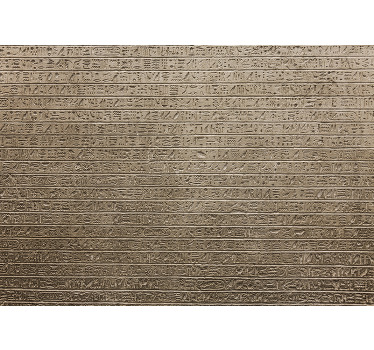 Beige roller blind with egyptian hieroglyphic design - TenStickers