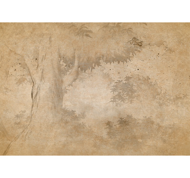 Beige roller blind vintage rainforest landscape - TenStickers