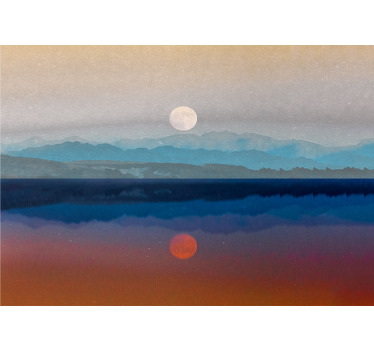 Toile fenêtre chambre design de lune magnifique - TenStickers