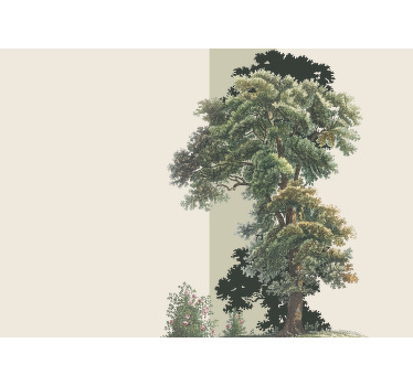Toile fenêtre chambre design arbre esthétique - TenStickers
