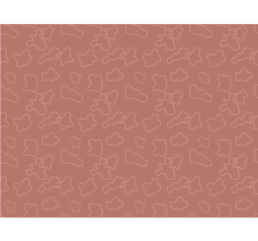 Toile fenêtre chambre cercles irréguliers terracotta - TenStickers