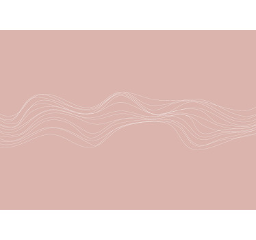 Toile fenêtre chambre vagues terracotta - TenStickers