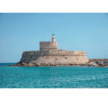Toile fenêtre chambre vestiges du colosse de rhodes - TenStickers