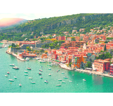 Toile fenêtre chambre plage magnifique de la côte d'azur - TenStickers