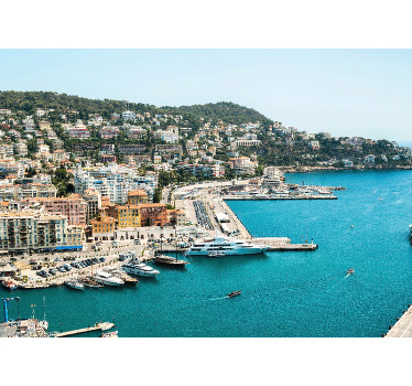 Toile fenêtre chambre port de la côte d'azur - TenStickers