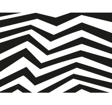 Toile fenêtre chambre motif zig zag - TenStickers