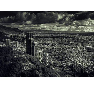 Bogotá városára néző redőnyök hálószoba - TenStickers