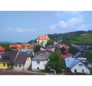 Toile fenêtre chambre paysage de kazimierz dolny - TenStickers