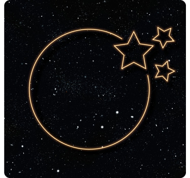 Persiana enrollable gris estrellas y luna en el espacio - TenVinilo