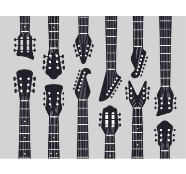 Persiana enrollable gris silueta de guitarra rock - TenVinilo