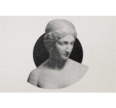 Persiana enrollable gris estatua griega estilo grabado - TenVinilo